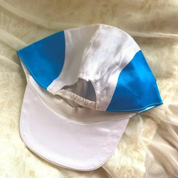 Unisex Boys/Girls Kids Blue & White Cotton Baseball Hat Cap with Front pouch - Picture 4 of 6